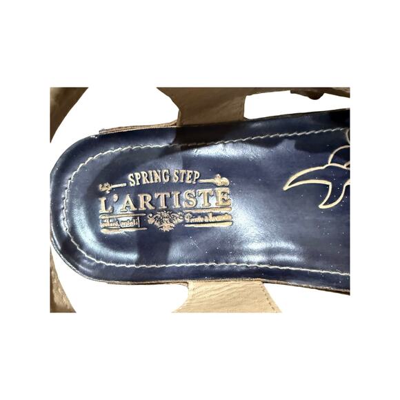 Spring Step Women's L'Artiste Ajva Sling Back Leather Sandals Art To Wear SZ 39 - Picture 8 of 11